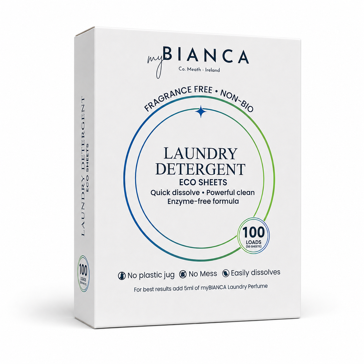 Laundry Detergent Sheets — Box of 50 sheets — up to 100 washes